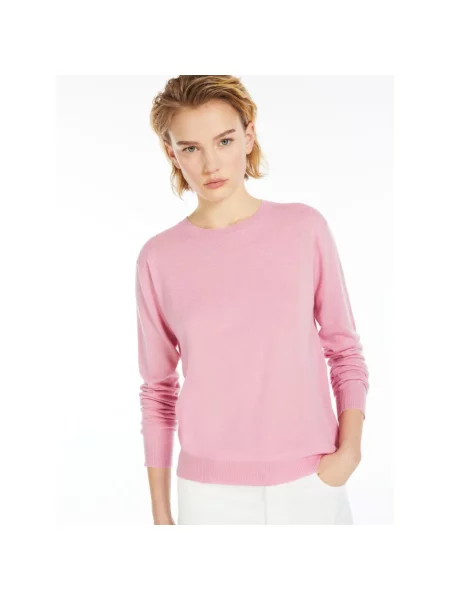 Sweter Max Mara wełniany różowy