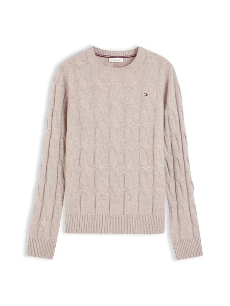 TOMMY HILFIGER Pulover deschis maro