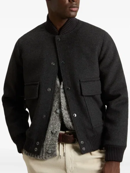 Geacă bomber Woolrich de lână gri