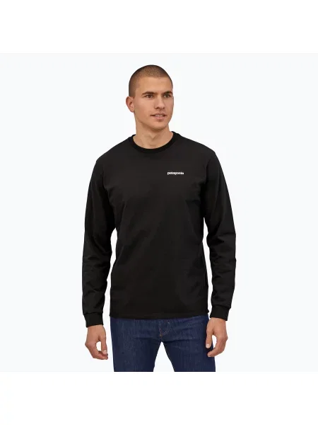 T-shirt Patagonia M's LS P6 Logo Responsibili Tee Black L czarna