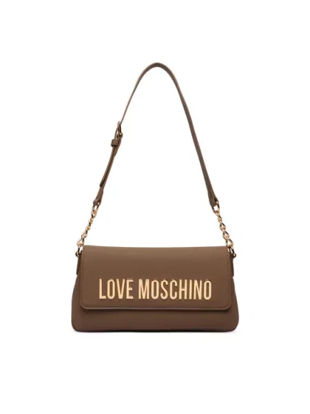Love Moschino klasična torbica iz umetnega usnja rjava