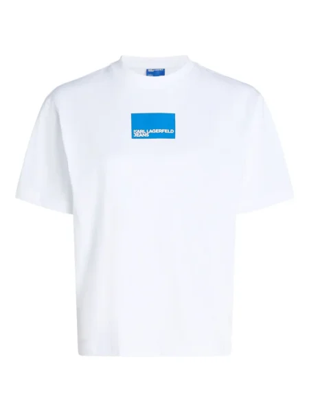 Tricou Karl Lagerfeld Jeans cu imagine alb