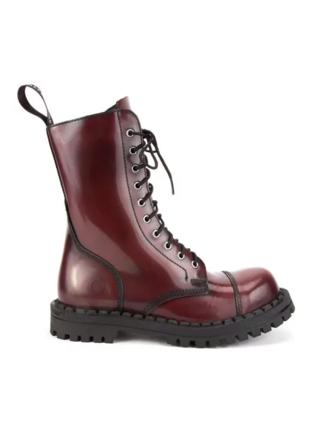 Шкіряні черевики Altercore на плоскому ходу бордовий