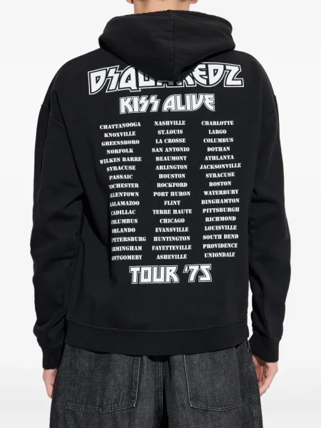 Hanorac cu glugă Dsquared2 negru