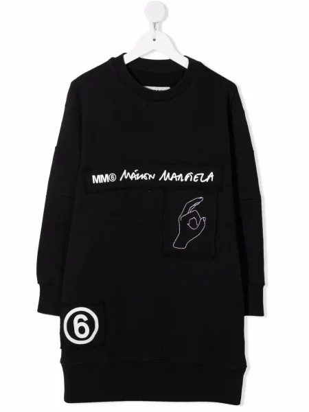 Sukienka midi dziecięca Mm6 Maison Margiela czarna