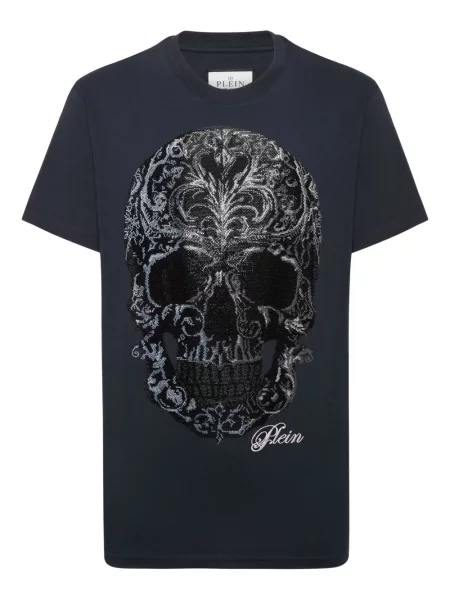 Tricou Philipp Plein cu imagine albastru