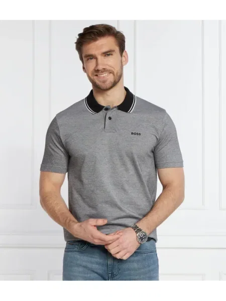 BOSS ORANGE Polo PeoxfordNew | Relaxed fit oxford gri