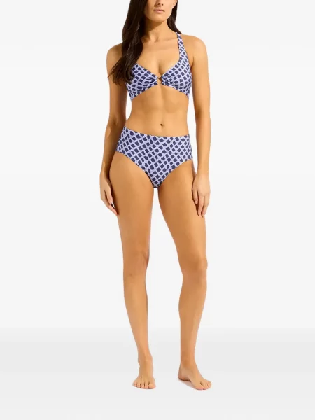 Top Seafolly s printom plava