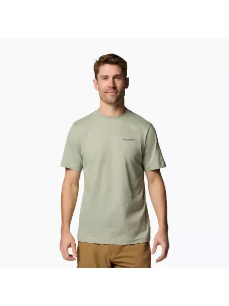 Мъжка тениска Columbia Kettle River Back Graphic Tee safari/trailgu зелено