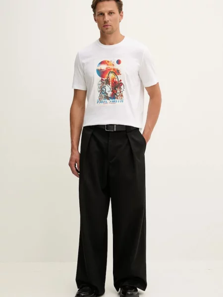PS Paul Smith t-shirt z nadrukiem biały