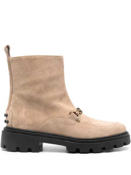Cizme scurte Tod's din piele de căprioară