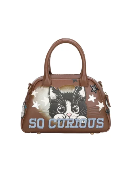 Torebka skórzana Braccialini skórzana brązowa