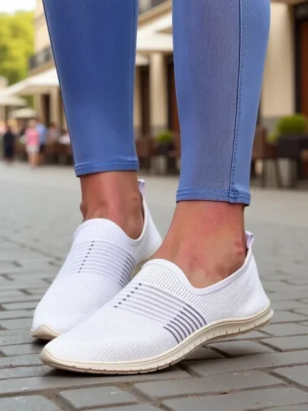 Teniși Resti slip-on alb