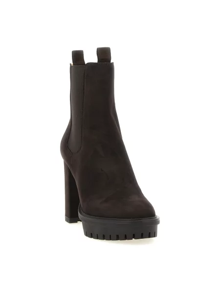 Buty do kostki Gianvito Rossi skórzane brązowe