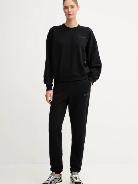 Спортивні штани Dkny однотонні чорний