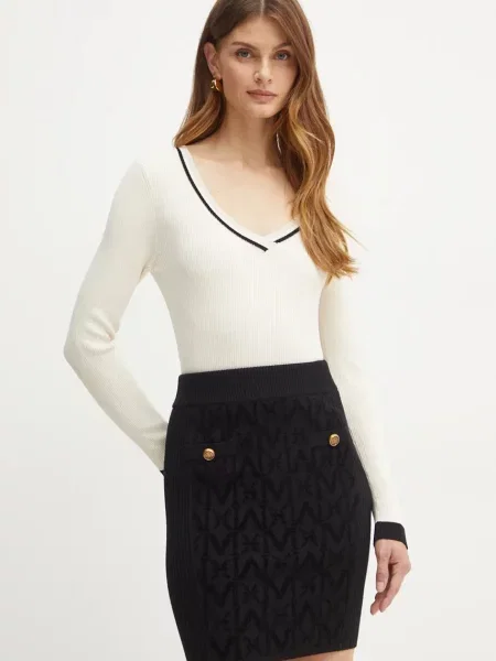 Lekki sweter Morgan z dekoltem w serek czarny