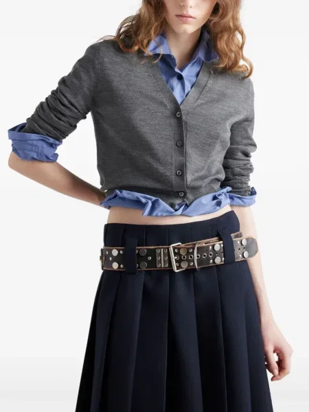 Cardigan Prada de lână gri