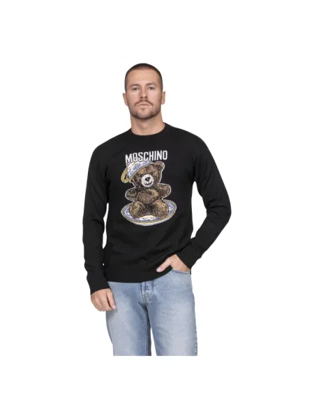 Sweter Moschino wełniany czarny