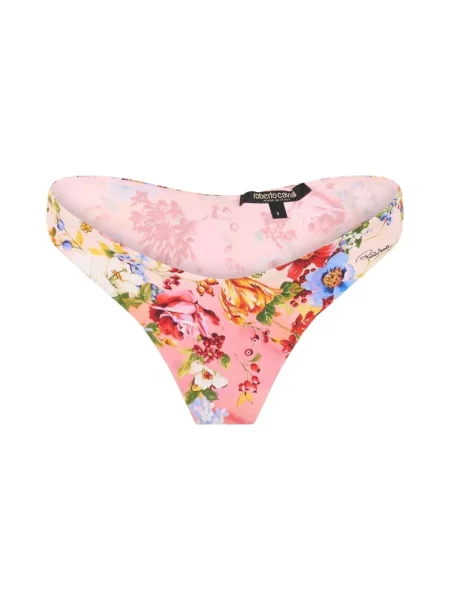 Lniane bikini Roberto Cavalli z nadrukiem w kwiatki