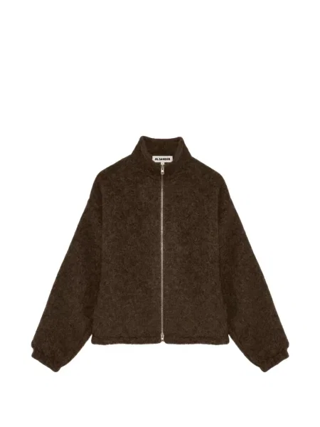 Geacă Jil Sander din fleece maro