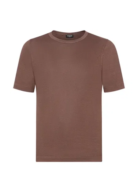 Tricou Franzese Collection cu decolteu rotund maro