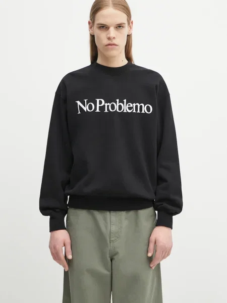 Bombažen pulover No Problemo No Problemo Sweatshirt črna