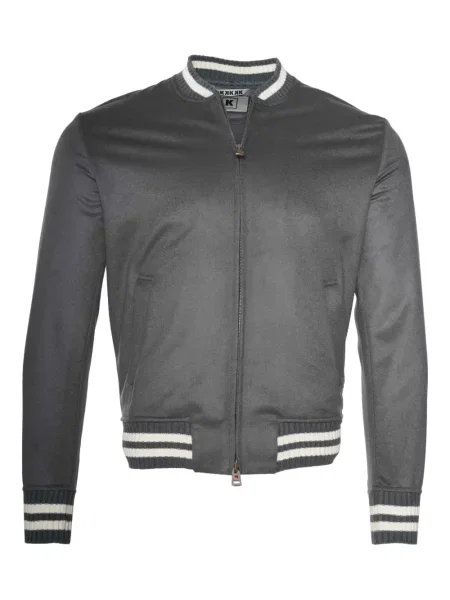 Geacă bomber Kiton din cașmir gri