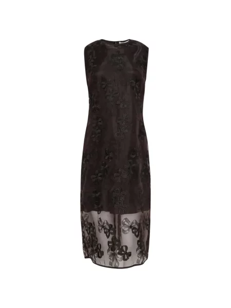Rochie midi Cecilie Bahnsen din organza maro