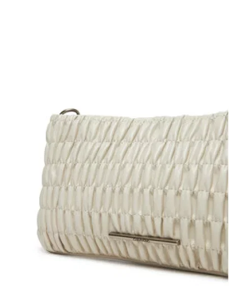 Ročna torba Calvin Klein Jeans Rouched Top Bag Écru bež
