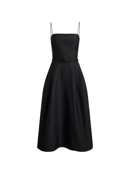 Cu centură rochie midi Lauren Ralph Lauren negru