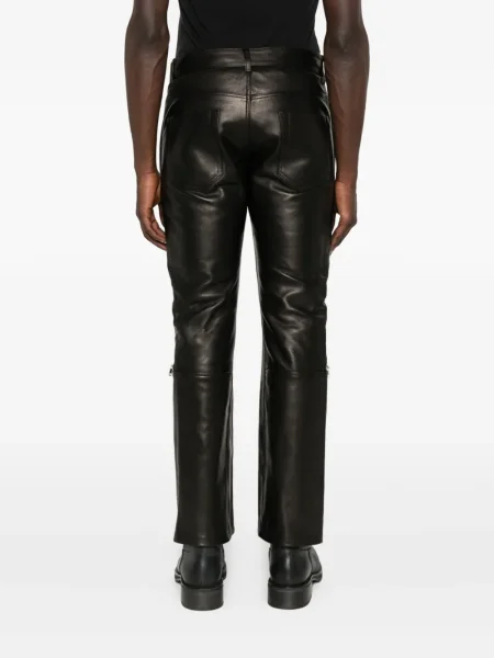 Pantaloni Rick Owens din piele negru