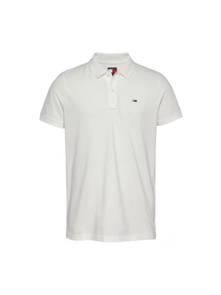 Tommy Jeans polo gładki biały
