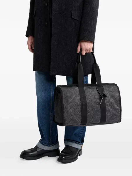 Geantă Etro cu imagine cu model paisley negru