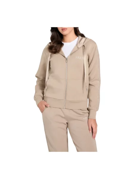 Bluza z kapturem Guess beżowa