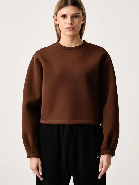 Nike Sportswear oversize melegítőfelső női modállal barna