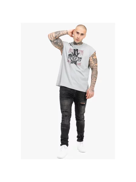 T-shirt regularny Tapout Skull Tank czarna
