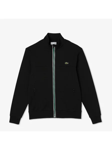Lacoste Bluza Z Zamkiem Slim Fit czarna