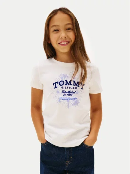 Tommy Hilfiger Tričko / tmavě modrá bílá