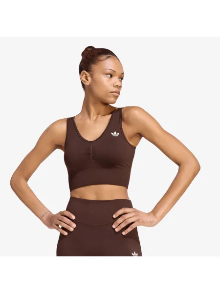 Sutien adidas Essentials Seamless Bralette Aurora Coffee L