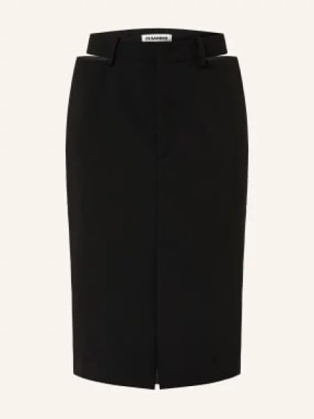 Jil Sander Spódnica Z Wycięciami schwarz czarna