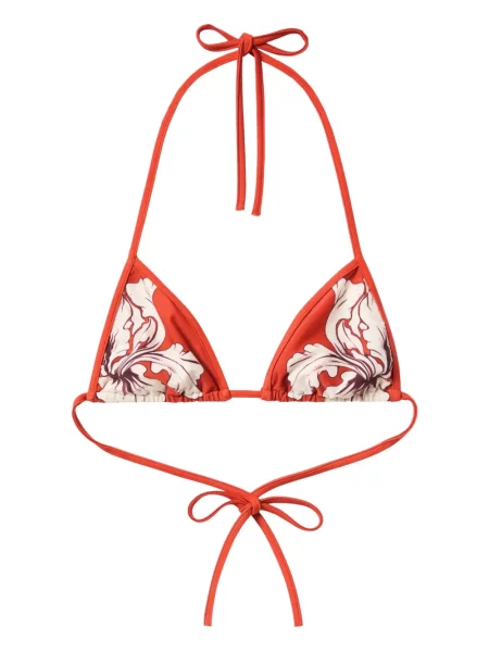 Bikini La Doublej cu model floral cu imagine portocaliu