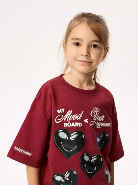 Reserved футболка SmileyWorld® кавовий 