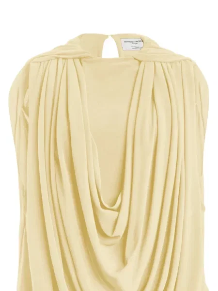 Top Brandon Maxwell drapat galben