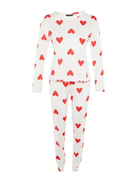 Pijamale Trendyol alb