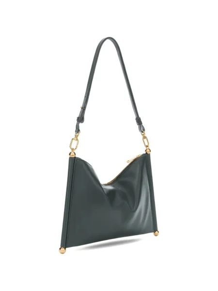 Кожена кожена чанта Furla зелено