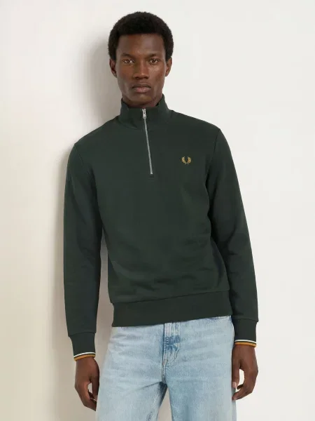 Fred Perry Bluza Z Kapturem gruen czarna