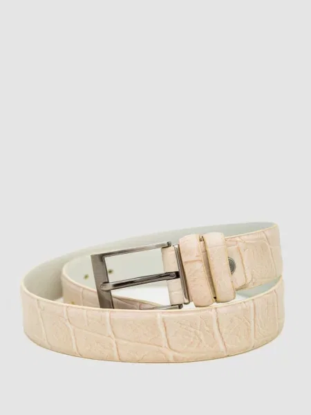 Ремень Ager с ремешками бежевый