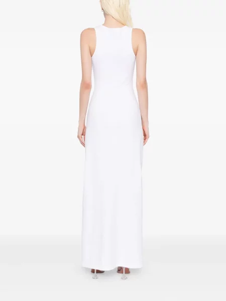 Rochie tip cămașă Xenia Magera de costum alb