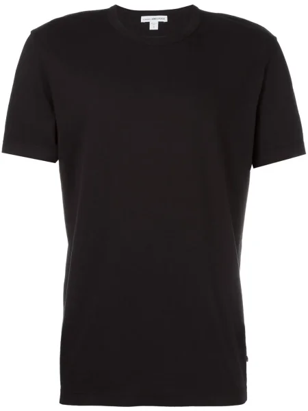 Tricou James Perse cu decolteu rotund negru