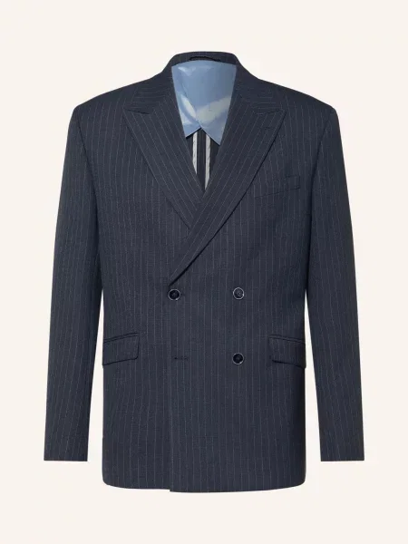Paul Oblekové Sako Volný Střih blue stripes modré